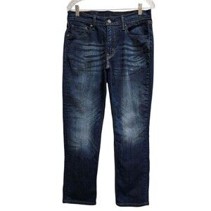 Levi's 541 Jeans Mens 30x29 Dark Wash Distressed Wiskered Athletic Taper Stretch